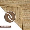 thumbnail image 6 of · REDEARTH · Round Area Rug - Hand Woven Braided 100% Natural Jute - Artisan Made Reversible Boho Jute Rugs for Bedroom - Kitchen - Living Room - Farmhouse - Aesthetic Home Decor (8' Feet - Natural), 6 of 14