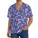 thumbnail image 1 of Fotbe Beautiful Koi Fish Camisa Estampada de Manga Corta para Hombre, Casual de Verano, Estilo Playero, Sin Arrugas-Large, 1 of 5