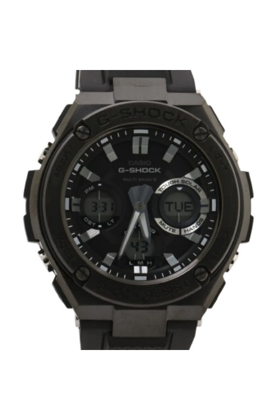 Pre-Owned CASIO G-SHOCK G-STEEL GST-W100 Series GST-W110MS-1AJF Black Resin/Stainless Steel...