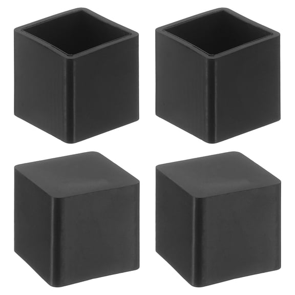 Rubber Furniture Leg Caps, 4Pack 20x20mm Rectangle Chair Leg Tips Caps