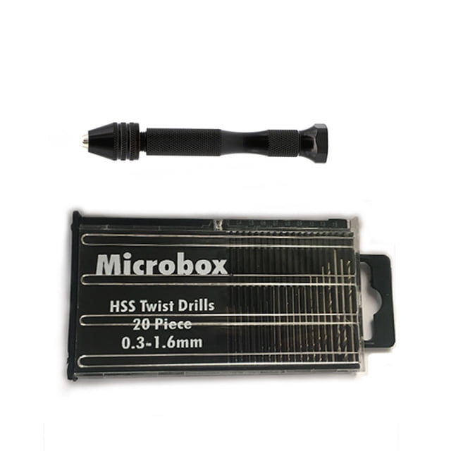 Riwesomey Micro brocas helicoidales, tornillo de banco, herramientas rotativas multiusos para carpintería, diseño antideslizante, llavero de plástico Kits y herramientas para tallar Tipo 6 Riwesomey TO007927-06
