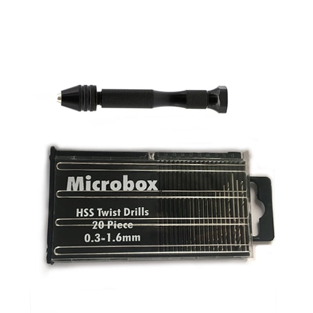 Riwesomey Micro brocas helicoidales, tornillo de banco, herramientas rotativas multiusos para carpintería, diseño antideslizante, llavero de plástico Kits y herramientas para tallar Tipo 6 Riwesomey TO007927-06