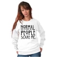 thumbnail image 4 of Normal People Scare Me Tales Horror Sweatshirt for Men or Women Brisco Brands X, 4 of 6