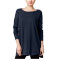 thumbnail image 2 of Style & Co. Womens Knit Tunic Sweater, Blue, PS, 2 of 2