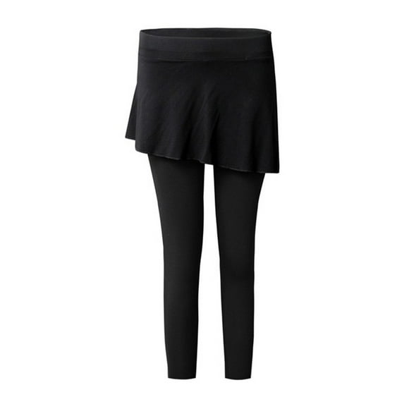 PEASKJP Yoga Leggings High Waisted Crossover Workout Lounge Bell Bottom Jazz Dress Pants, Black L