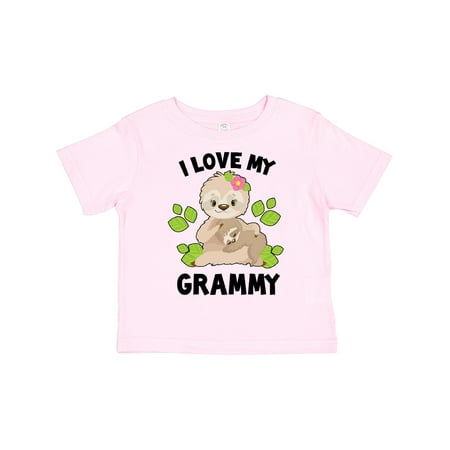 

Inktastic Cute Sloth I Love My Grammy with Green Leaves Boys or Girls Toddler T-Shirt