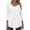 White, variant on Zeagoo Womens Fall Fashion 2025 3/4 Sleeve Round Neck Floral Ink Dot Tops Pleated Business Work Shirts