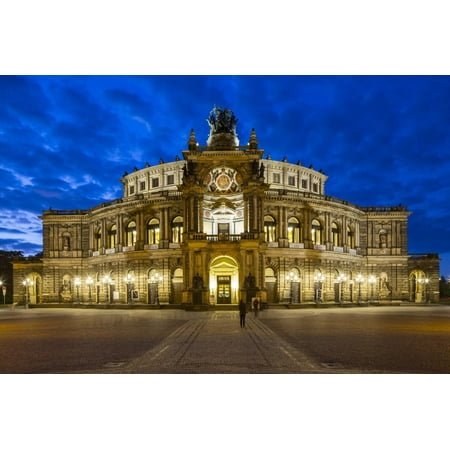 Opera House (Semperoper Dresden), Dresden, Saxony, Germany Print Wall Art By Jon