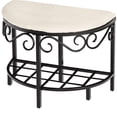 thumbnail image 6 of Mango Steam Modern Shoe Bench - Vanity Seat & Dressing Stool - White, 6 of 7