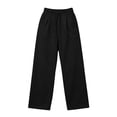 thumbnail image 4 of FEIIBMOYRIA Women's Sweatpants Women Comfy Loose High Waist Elastic Drawstring Solid Color Wide Leg Pants Casual Soft Straight Streetwear Daily Lounge Straight Long Pants with Pockets, 4 of 7