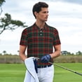 thumbnail image 4 of Daiia Tartan Plaid Pattern Men’s Polo Shirts,Solid Deck Shirt,Classic Fit, Breathable Cotton Polo for Casual and Sport Wear-Large, 4 of 7
