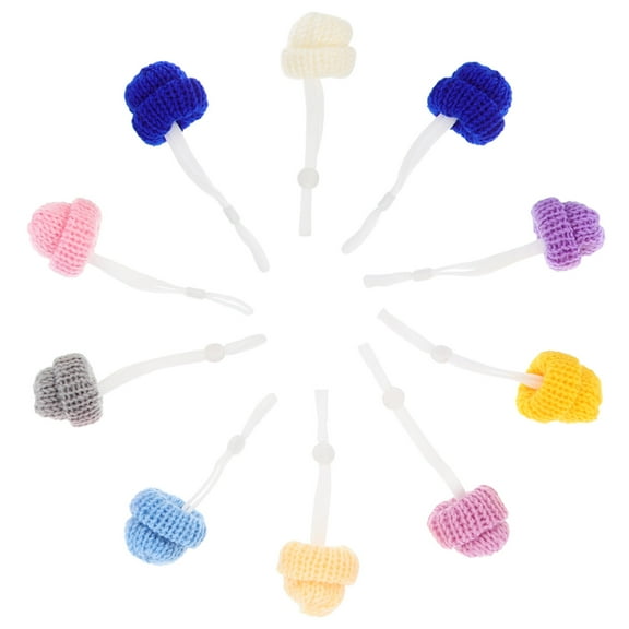ORDDIART Mini Woolen Yarn Hats Assorted Colors 10-Pack 3x3x8CM Cute Small Winter Accessories