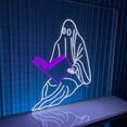 thumbnail image 2 of Glowneon Ghost Read Book Neon Sign, Halloween Long-lasting Decor, 2 of 4