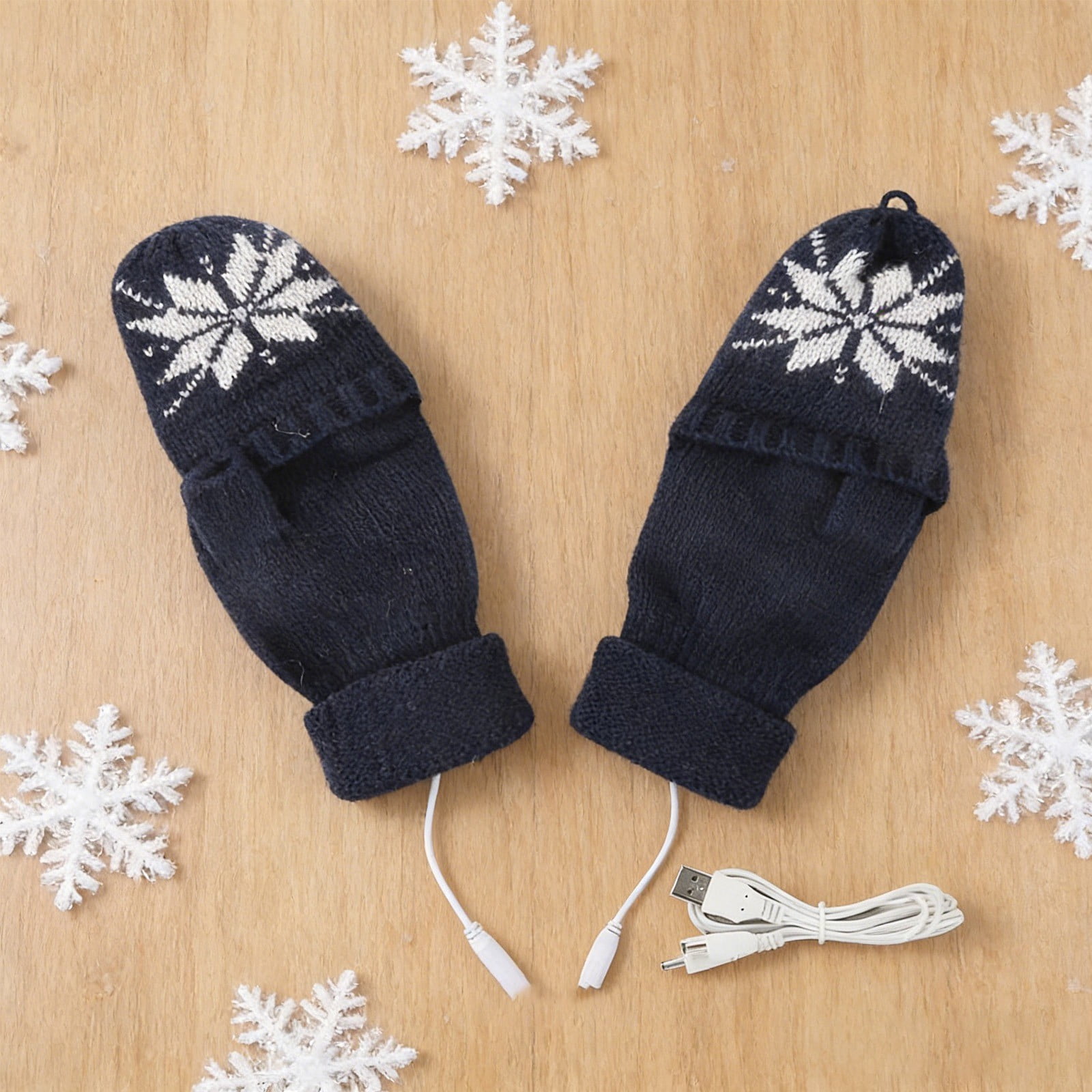 USB Rechargeable Heated Gloves - Nylon Hand Warmers with Adjustable Temperature for Winter, Outdoor Sports & Cold Weather
