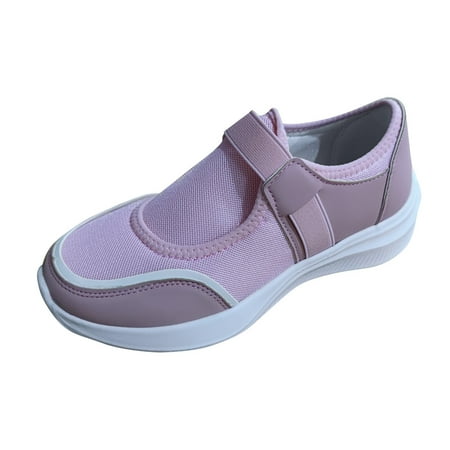 

Sneakers for Women Ladies Fashion Leather And Mesh Splicing Breathable Soft Sole Casual Sports Shoes Womens Sneakers Mesh Pink 41