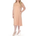 thumbnail image 2 of White Mark Women's Plus Size Crew Neck T-Shirt Dress, 2 of 6