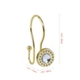 thumbnail image 6 of Utopia Alley Shower Rings, Double Shower Curtain Hooks for Bathroom, Rust Resistant Shower Curtain Hooks Rings, Crystal Design, Set of 12, Gold, 6 of 9