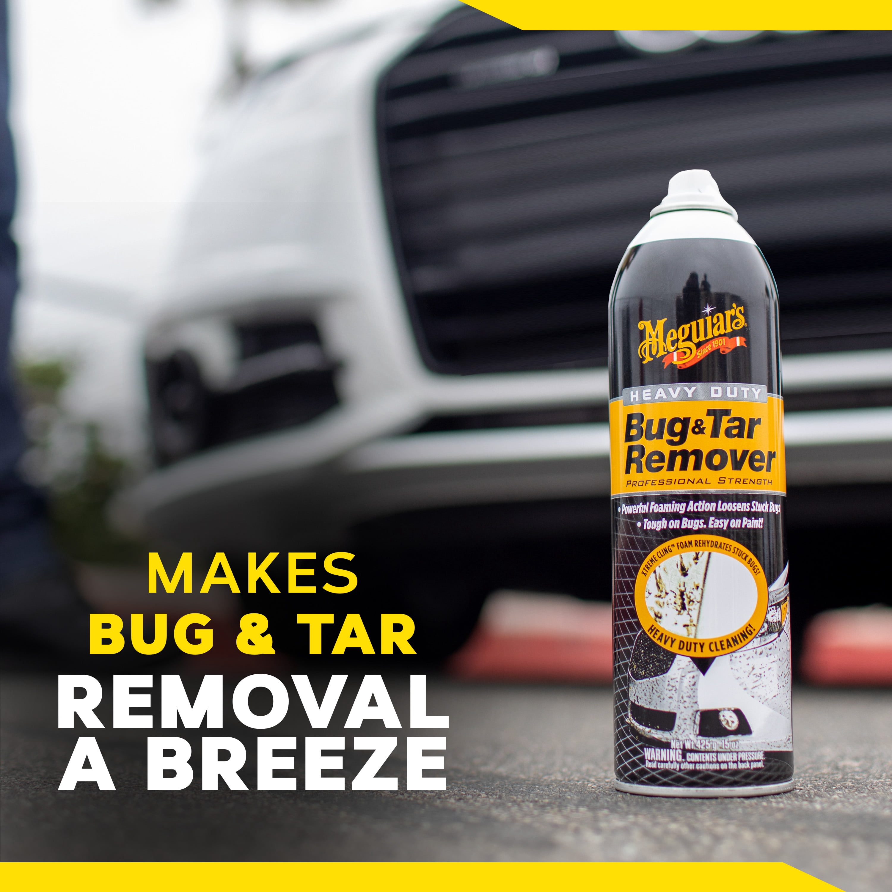 Meguiar's Bug and Tar Remover, Heavy Duty Car Cleaner, 15 oz Aerosol