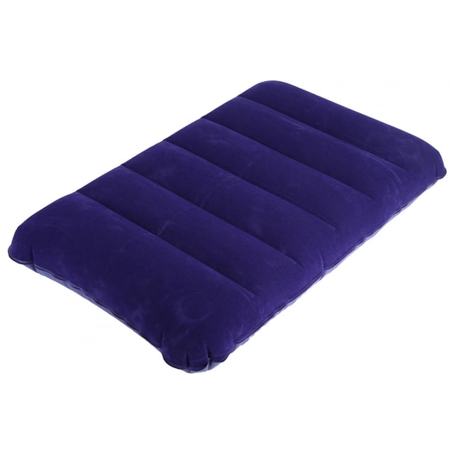 Outdoor Camping Pillow Self Inflating Travel Pillow Purple Pvc With Flocking Surfa Outdoor Comfortable Inflatable Pillow Flocking Fabric Air Inflating For Camping Traveling
