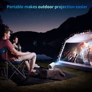 Mini Projector, 180 Degree Rotation Smart Portable Projector Support Wifi6 & Bluetooth, Automatic Correction, Compatible With Laptops/PC/Phones, Suitable for Home Theater, 40 to 130