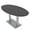 Asian Night w/Silver Base no Electric, variant on 5Ft Conference Room Table With Metal Base Boat Oval Shape w/Electric
