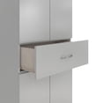 RealRooms Basin Storage with Drawer, Kitchen Organizer, Dove