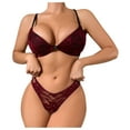 thumbnail image 3 of HAPIMO Underwear Sets Bra Everyday Bra for Women Ultra Light Lingerie Comfort Daily Brassiere Underwear Red L, 3 of 8