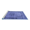 thumbnail image 2 of Ahgly Company Machine Washable Indoor Square Persian Blue Traditional Area Rugs, 4' Square, 2 of 4