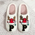 thumbnail image 2 of Christmas Home Slippers for Women Comfy Memory Foam House Slipper Indoor Outdoor Letter Winter Warm Cotton Slippers Yellow Size 7, 2 of 4