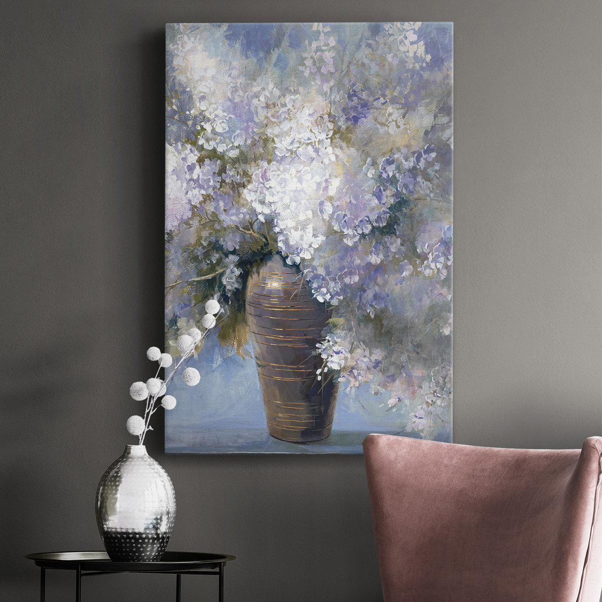 Lavender Explosion Revisited Premium Gallery Wrapped Canvas - Ready to Hang