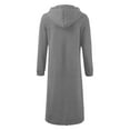 thumbnail image 5 of GEWSEY Women's Zip Up Hoodies Oversized Fleece Long Tunic Sweatshirts Casual Long Sleeve 2025 Fall Hoodie Jacket Coat (Grey, M), 5 of 5
