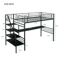 thumbnail image 7 of Twin Metal Loft Bed Frame with Desk, No Box Spring Needed, 7 of 7