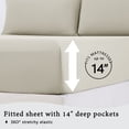 thumbnail image 6 of Mainstays Washed Ultra Soft Microfiber Bed Sheet Set, King, Papyrus Biege, 4 Piece, 6 of 11