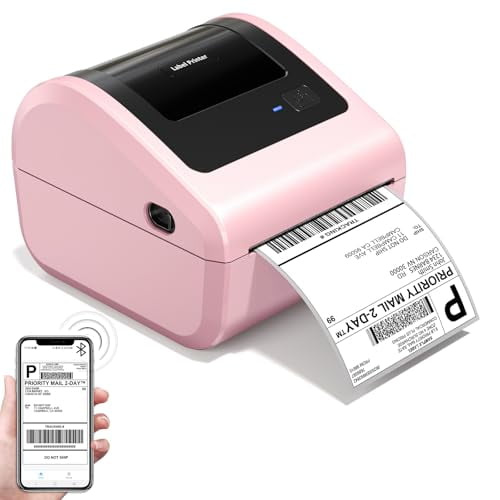 Impresora térmica de etiquetas Bluetooth 4x6 - D450BT. Impresora de etiquetas de envío para pequeñas empresas, paquetes de envío, oficina, hogar. Compatible con eBay, USPS, Shopify y Amazon.