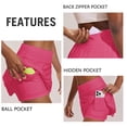 thumbnail image 5 of Pinspark Pleated Tennis Skirts for Women High Waisted Workout Skirts Breathable Mini Athletic Skort Activewaer with 3 Pockets, 5 of 6