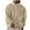 Khaki-2, variant on Men's Hoodie Oversized Turtleneck Buttons Fleece Hooded Sweatshirts Fall Winter Warm Long Sleeve Workout Pullover Sweater Shirts with Pockets
