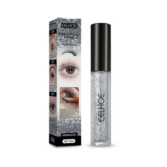 Máscara con purpurina HUOGUO Shiny Diamond, resistente al agua, 8 ml