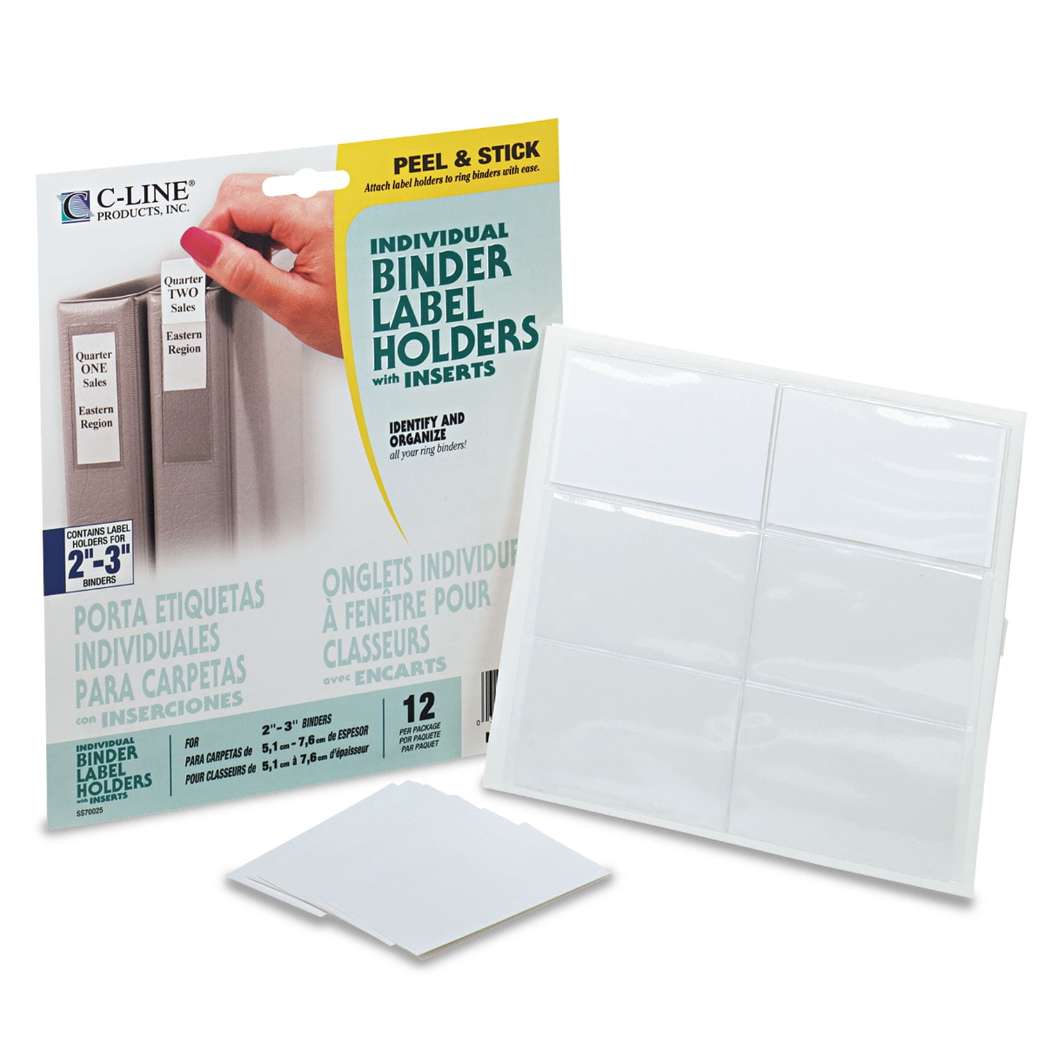 Self adhesive spine labels