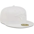 thumbnail image 3 of Men's New Era Toronto Blue Jays White on White 59FIFTY Fitted Hat, 3 of 6