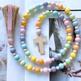 thumbnail image 2 of CIMAXIC easter Easter Wooden Bead String Hanging Tassel Bead String Party Cross Pendant Beads String,45.67"X0.63"X0.63", 2 of 4