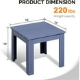 thumbnail image 2 of VINGLI OSLSRFD Outdoor Adirondack Side Table, 18" Square Wooden Patio End Table, Heavy Duty Coffee Table for Porch, Garden, Balcony, Backyard, Poolside(Navy Blue), 2 of 4