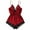 Red, variant on Lovskoo Women Satin Sleeveless Rompers One Piece Bodysuit Pajama Shorts Jumpsuit Playsuit Black