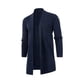 thumbnail image 4 of Gabardina entallada de estilo medio largo para hombre de otoño, suéter para hombre, chaqueta tipo cárdigan de talla grande, 4 of 5
