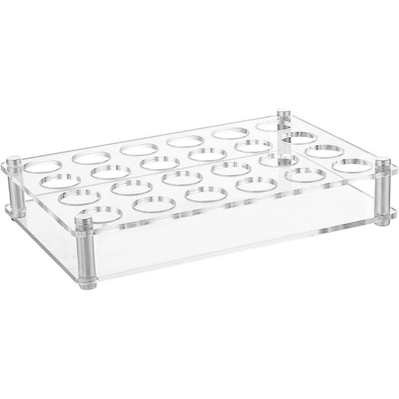 24 Hole Acrylic Shot Glass Holder White Tequila Glasses Cup Rack Shot Glass Serving Tray for Bar Whiskey Shot Glass Base with Iron Fitting for Party Bar Club Family Gathering Collection