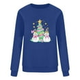 thumbnail image 4 of Christmas Sweatshirts for Women Santa Claus Graphic Crewneck Oversized Long Sleeve Pullover Holiday Party Tops Cozy Casual Christmas Shirt, 4 of 4