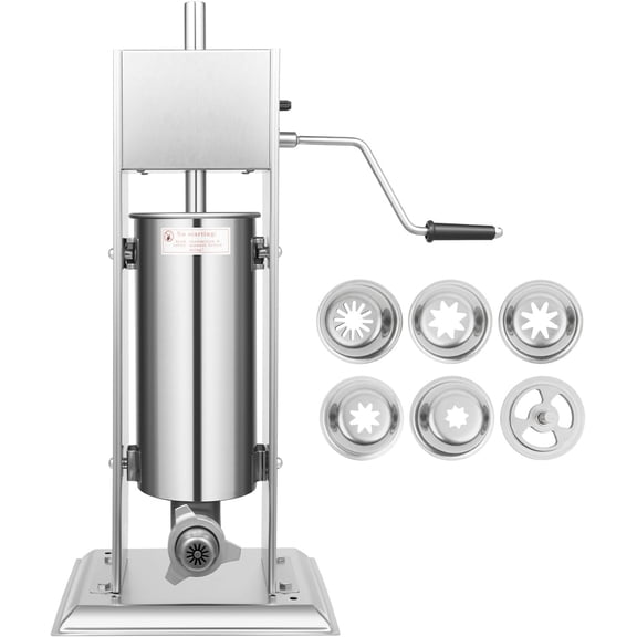 Commercial Manual Churros Maker, 5L Churro Maker Kit Manual Churros Machine with 4 Nozzles Stainless Steel Latin Fruit Machine Vertical Spanish Churro Machine for Bakeries, Cafeterias