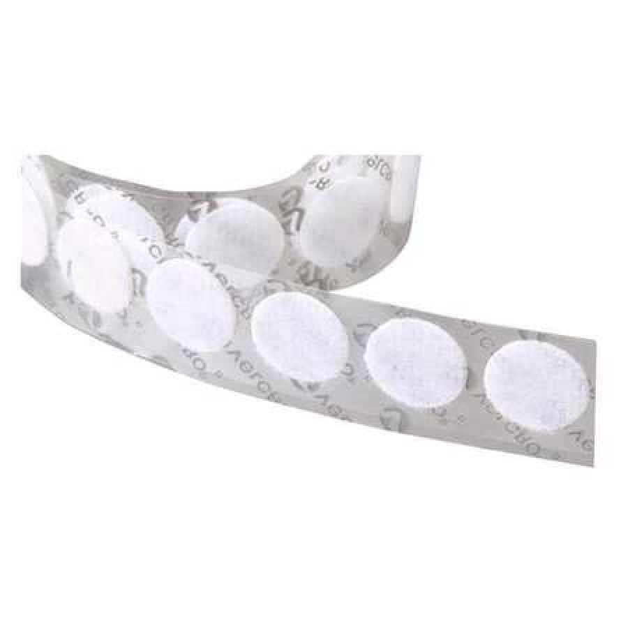 VELCRO BRAND 192272 5/8" Dia. Loop White Adhesive Dots, 1200 pk