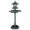 Bird Sculpture-Verdigris, variant on Antique Bronze Bird Bath 32" with Planter Pedestal, Flower Pattern 2-Tier Outdoor Birdbath & Feeder Bowl with Bird Statues for Garden Yard, Perfect for Bird Lovers