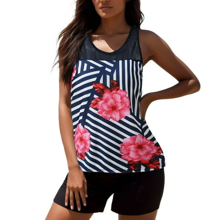Swimsuits For Women With Shorts Athletic Two Piece Bathing Suits Racerback Tank Tops Swimwear Bikini Bottoms Underwire Tankini Swim Romper With Built In Bra And Pockets Padded One Piece Swimsuits For