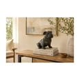 thumbnail image 4 of DecMode Black Modern Polystone Sitting Bulldog Carved Sculpture, 17"W x 13"H, 4 of 16
